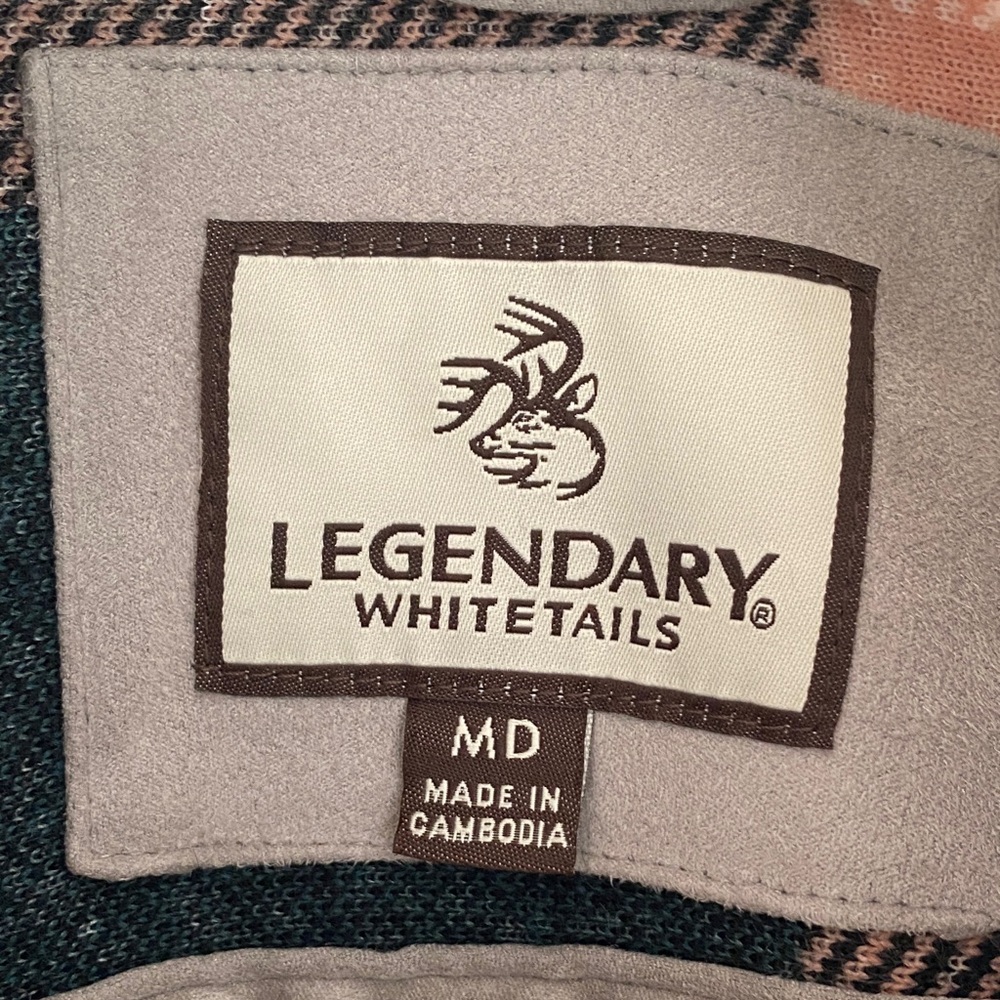 Legendary Whitetails Green/Pink Flannel Shacket - Picture 2 of 3